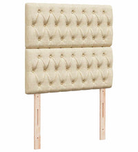 Ottoman-Bett mit Matratze Creme 90x190 cm Stoff