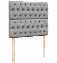 Ottoman-Bett mit Matratze Hellgrau 120x200 cm Stoff