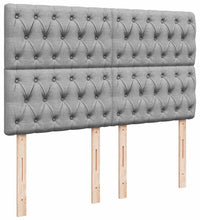 Ottoman-Bett mit Matratze Hellgrau 140x200 cm Stoff