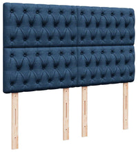 Ottoman-Bett mit Matratze Blau 140x200 cm Stoff