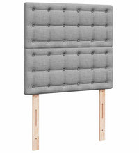 Ottoman-Bett mit Matratze Hellgrau 80x200 cm Stoff