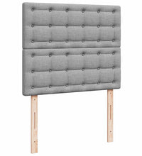 Ottoman-Bett mit Matratze Hellgrau 120x200 cm Stoff