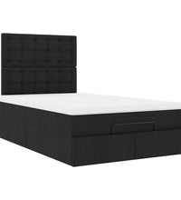 Ottoman-Bett mit Matratze Schwarz 120x200 cm Stoff