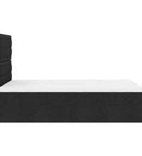 Ottoman-Bett mit Matratze Schwarz 120x200 cm Stoff