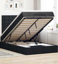 Ottoman-Bett mit Matratze Schwarz 120x200 cm Stoff