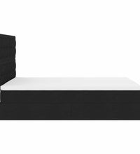 Ottoman-Bett mit Matratze Schwarz 140x200 cm Stoff