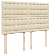 Ottoman-Bett mit Matratze Creme 140x200 cm Stoff