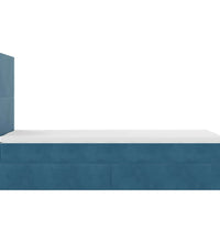 Ottoman-Bett mit Matratzen Dunkelblau 80x200 cm Samt