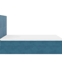 Ottoman-Bett mit Matratzen Dunkelblau 140x200 cm Samt