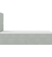 Ottoman-Bett mit Matratzen Hellgrau 80x200 cm Samt