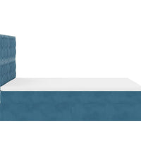 Ottoman-Bett mit Matratzen Dunkelblau 140x200 cm Samt