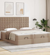 Ottoman-Bett mit Matratzen Cappuccino 160x200cm Kunstleder