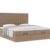 Ottoman-Bett mit Matratzen Cappuccino 160x200cm Kunstleder
