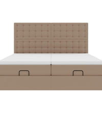 Ottoman-Bett mit Matratzen Cappuccino 160x200cm Kunstleder