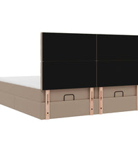 Ottoman-Bett mit Matratzen Cappuccino 160x200cm Kunstleder