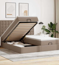 Ottoman-Bett mit Matratzen Cappuccino 160x200cm Kunstleder