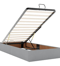 Ottoman-Bett mit Matratzen Hellgrau 200x200 cm Stoff
