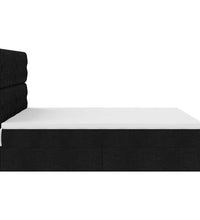 Ottoman-Bett mit Matratzen Schwarz 200x200 cm Stoff