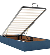 Ottoman-Bett mit Matratzen Blau 160x200 cm Stoff