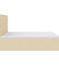 Ottoman-Bett mit Matratzen Creme 180x200 cm Stoff