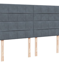 Ottoman-Bett mit Matratzen Dunkelgrau 200x200 cm Samt