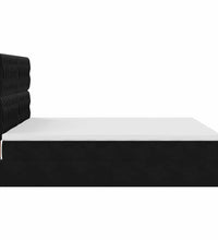 Ottoman-Bett mit Matratzen Schwarz 200x200 cm Samt