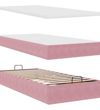 Ottoman-Bett mit Matratzen Rosa 200x200 cm Samt