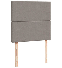 Ottoman-Bett mit Matratze & LEDs Taupe 100x200 cm Stoff