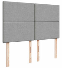 Ottoman-Bett mit Matratze & LEDs Hellgrau 140x200 cm Stoff