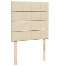 Ottoman-Bett mit Matratze & LEDs Creme 90x190 cm Stoff