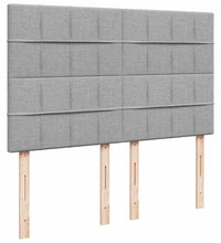 Ottoman-Bett mit Matratze & LEDs Hellgrau 140x200 cm Stoff