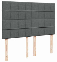 Ottoman-Bett mit Matratze & LEDs Dunkelgrau 140x200 cm Stoff