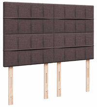 Ottoman-Bett mit Matratze & LEDs Dunkelbraun 140x200 cm Stoff