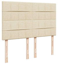 Ottoman-Bett mit Matratze & LEDs Creme 140x200 cm Stoff