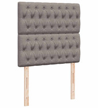 Ottoman-Bett mit Matratze & LEDs Taupe 100x200 cm Stoff