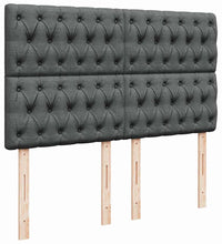 Ottoman-Bett mit Matratze & LEDs Dunkelgrau 140x200 cm Stoff