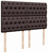 Ottoman-Bett mit Matratze & LEDs Dunkelbraun 140x200 cm Stoff