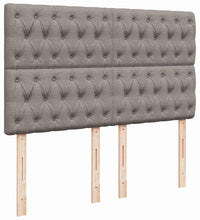 Ottoman-Bett mit Matratze & LEDs Taupe 140x200 cm Stoff