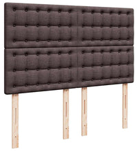 Ottoman-Bett mit Matratze & LEDs Dunkelbraun 140x200 cm Stoff