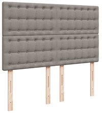 Ottoman-Bett mit Matratze & LEDs Taupe 140x200 cm Stoff