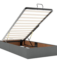 Ottoman-Bett mit Matratzen & LEDs Dunkelgrau 160x200 cm Stoff
