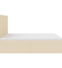 Ottoman-Bett mit Matratzen & LEDs Creme 200x200 cm Stoff