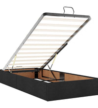 Ottoman-Bett mit Matratzen & LEDs Schwarz 160x200 cm Stoff