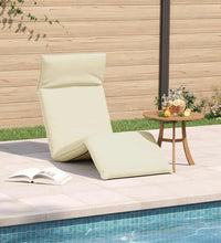 Sonnenliege Klappbar Creme 175x54x8,5 cm Oxford-Gewebe