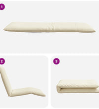 Sonnenliege Klappbar Creme 175x54x8,5 cm Oxford-Gewebe
