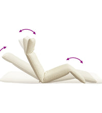 Sonnenliege Klappbar Creme 175x54x8,5 cm Oxford-Gewebe