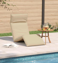 Sonnenliege Klappbar Beige 175x54x8,5 cm Oxford-Gewebe