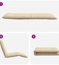 Sonnenliege Klappbar Beige 175x54x8,5 cm Oxford-Gewebe