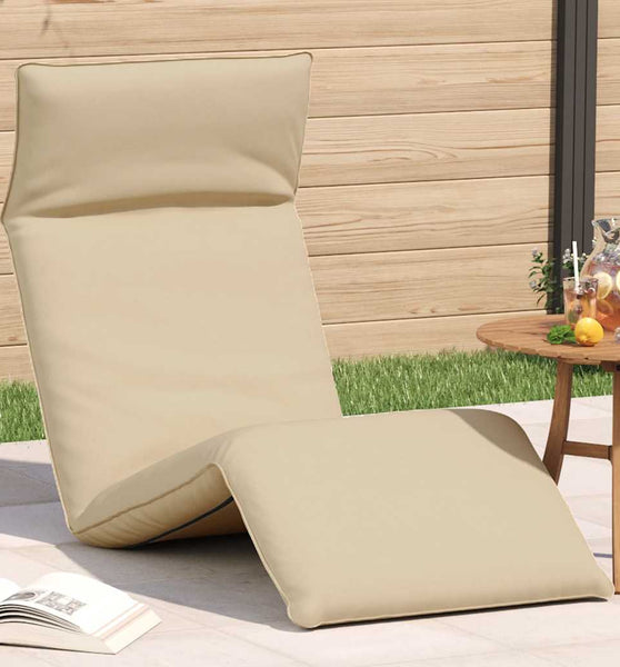 Sonnenliege Klappbar Beige 175x54x8,5 cm Oxford-Gewebe