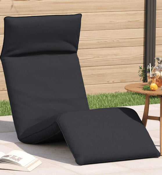 Sonnenliege Klappbar Schwarz 175x54x8,5 cm Oxford-Gewebe